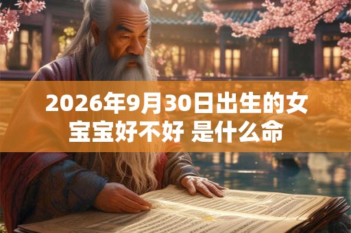 2026年9月30日出生的女宝宝好不好 是什么命