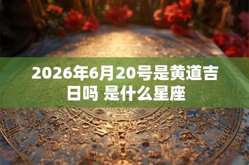 2026年6月20号是黄道吉日吗 是什么星座