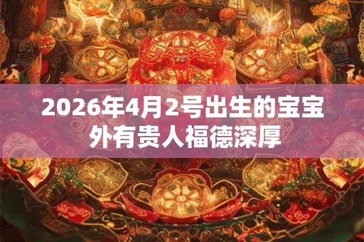 2026年4月2号出生的宝宝 外有贵人福德深厚
