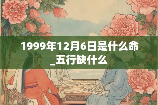 1999年12月6日是什么命_五行缺什么