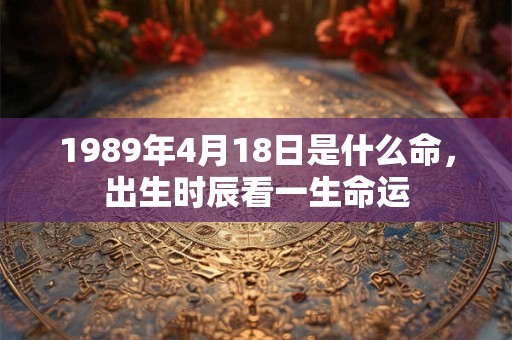 1989年4月18日是什么命，出生时辰看一生命运