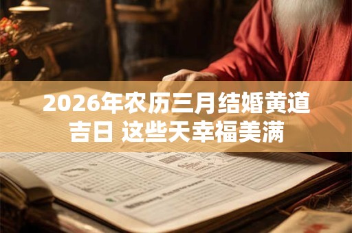 2026年农历三月结婚黄道吉日 这些天幸福美满 2026年农历三月结婚黄道吉日 这些天幸福美满