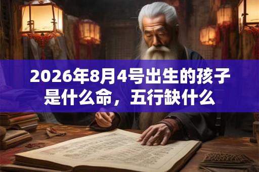 2026年8月4号出生的孩子是什么命,五行缺什么 2026年8月4号出生的孩子是什么命,五行缺什么