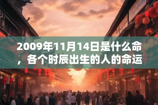 2009年11月14日是什么命,各个时辰出生的人的命运 2009年11月14日是什么命,各个时辰出生的人的命运