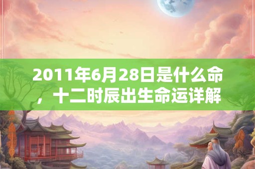 2011年6月28日是什么命，十二时辰出生命运详解