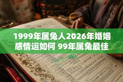 1999年属兔人2026年婚姻感情运如何 99年属兔最佳婚配