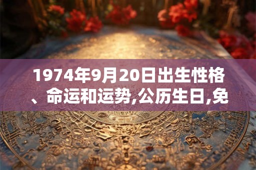 1974年9月20日出生性格、命运和运势,公历生日,免费算命
