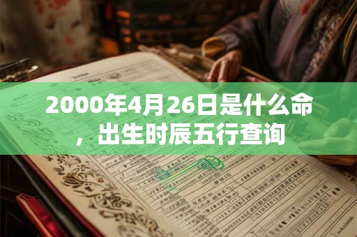2000年4月26日是什么命,出生时辰五行查询 2000年4月26日是什么命,出生时辰五行查询