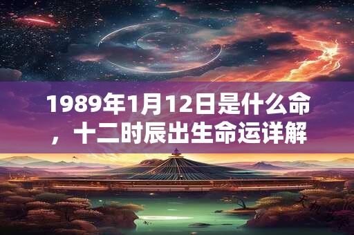 1989年1月12日是什么命，十二时辰出生命运详解