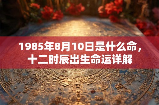 1985年8月10日是什么命,十二时辰出生命运详解 1985年8月10日是什么命,十二时辰出生命运详解