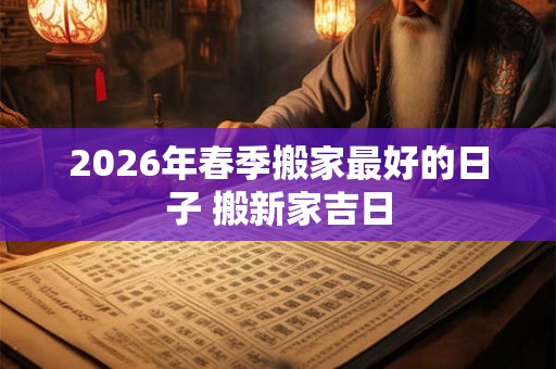 2026年春季搬家最好的日子 搬新家吉日 2026年春季搬家最好的日子 搬新家吉日