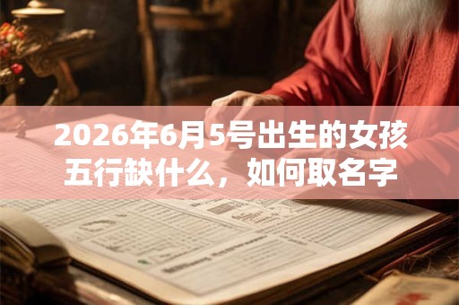 2026年6月5号出生的女孩五行缺什么，如何取名字