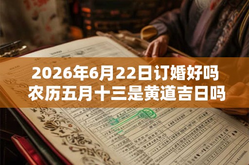 2026年6月22日订婚好吗 农历五月十三是黄道吉日吗