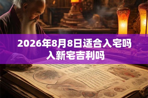 2026年8月8日适合入宅吗 入新宅吉利吗 2026年8月8日适合入宅吗 入新宅吉利吗