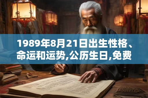 1989年8月21日出生性格、命运和运势,公历生日,免费算命 1989年8月21日出生性格、命运和运势,公历生日,免费算命