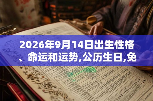 2026年9月14日出生性格、命运和运势,公历生日,免费算命 2026年9月14日出生性格、命运和运势,公历生日,免费算命