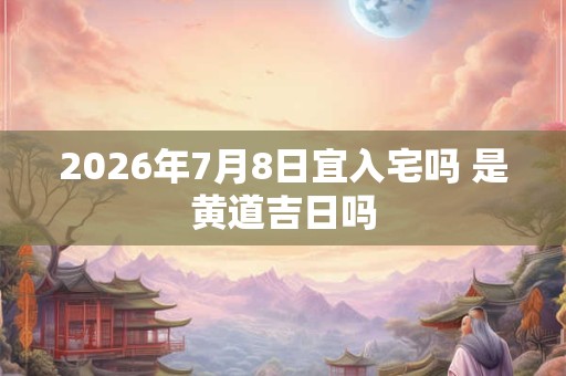 2026年7月8日宜入宅吗 是黄道吉日吗