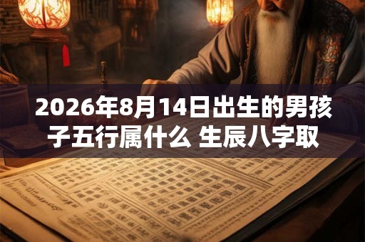 2026年8月14日出生的男孩子五行属什么 生辰八字取名