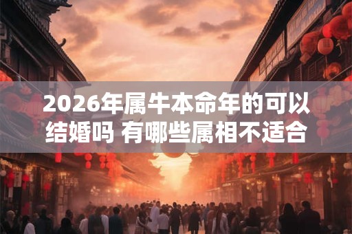 2026年属牛本命年的可以结婚吗 有哪些属相不适合结婚