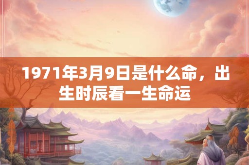 1971年3月9日是什么命，出生时辰看一生命运