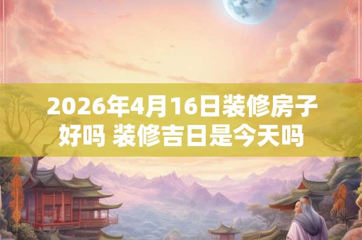 2026年4月16日装修房子好吗 装修吉日是今天吗