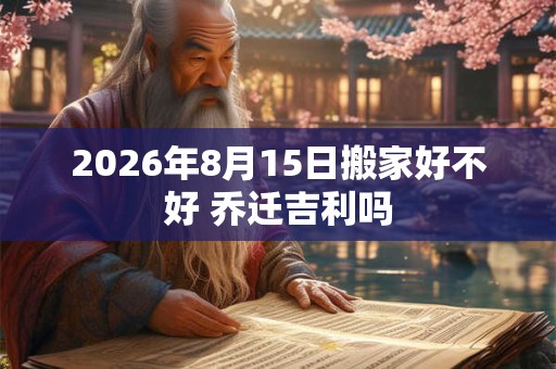 2026年8月15日搬家好不好 乔迁吉利吗