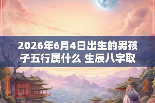 2026年6月4日出生的男孩子五行属什么 生辰八字取名 2026年6月4日出生的男孩子五行属什么 生辰八字取名