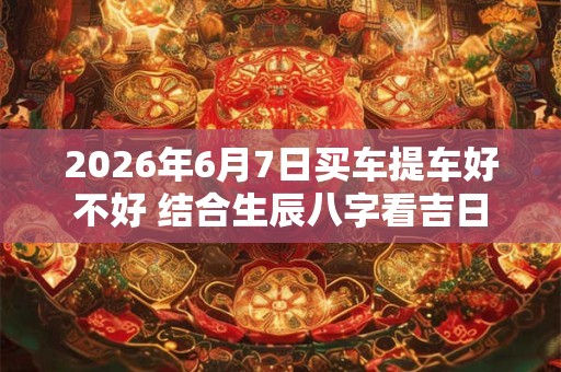 2026年6月7日买车提车好不好 结合生辰八字看吉日 2026年6月7日买车提车好不好 结合生辰八字看吉日