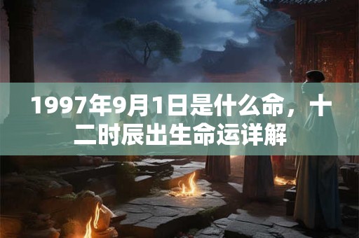 1997年9月1日是什么命,十二时辰出生命运详解 1997年9月1日是什么命,十二时辰出生命运详解