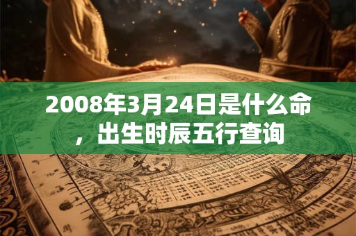 2008年3月24日是什么命，出生时辰五行查询