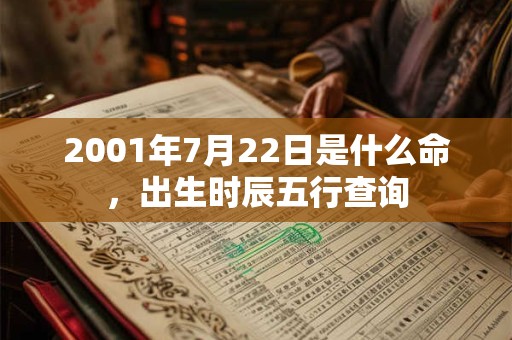 2001年7月22日是什么命,出生时辰五行查询 2001年7月22日是什么命,出生时辰五行查询