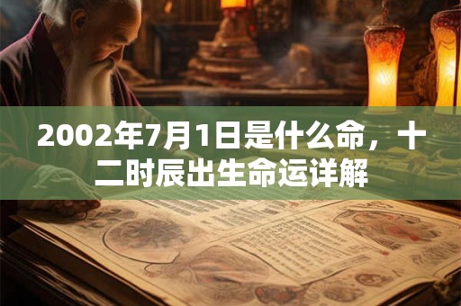 2002年7月1日是什么命,十二时辰出生命运详解 2002年7月1日是什么命,十二时辰出生命运详解