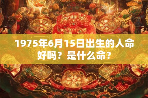 1975年6月15日出生的人命好吗?是什么命? 1975年6月15日出生的人命好吗?是什么命?