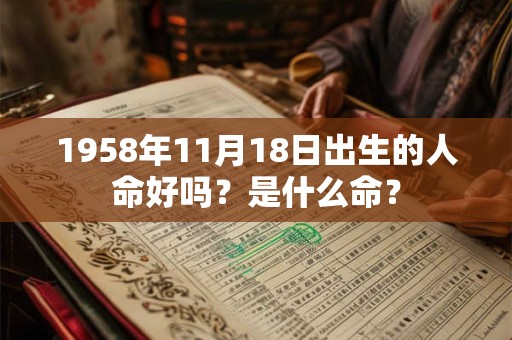 1958年11月18日出生的人命好吗?是什么命? 1958年11月18日出生的人命好吗?是什么命?