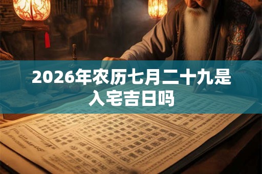 2026年农历七月二十九是入宅吉日吗 2026年农历七月二十九是入宅吉日吗