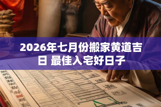 2026年七月份搬家黄道吉日 最佳入宅好日子
