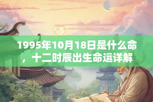 1995年10月18日是什么命，十二时辰出生命运详解