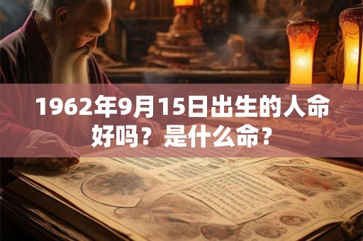 1962年9月15日出生的人命好吗?是什么命? 1962年9月15日出生的人命好吗?是什么命?