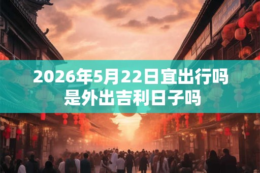 2026年5月22日宜出行吗 是外出吉利日子吗
