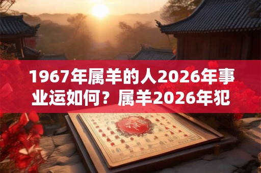 1967年属羊的人2026年事业运如何？属羊2026年犯太岁吗？