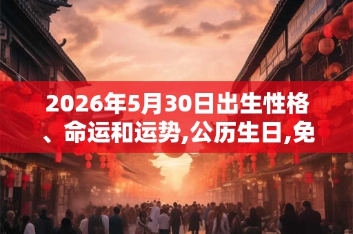 2026年5月30日出生性格、命运和运势,公历生日,免费算命 2026年5月30日出生性格、命运和运势,公历生日,免费算命