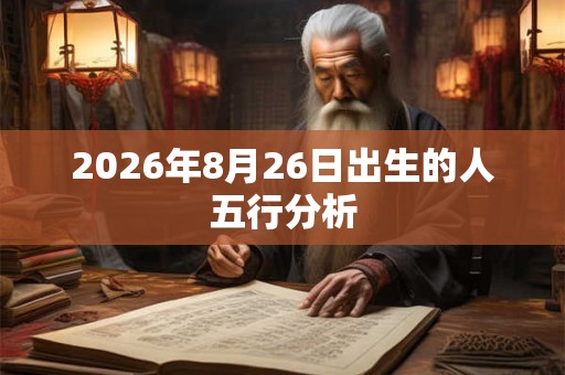 2026年8月26日出生的人五行分析 2026年8月26日出生的人五行分析