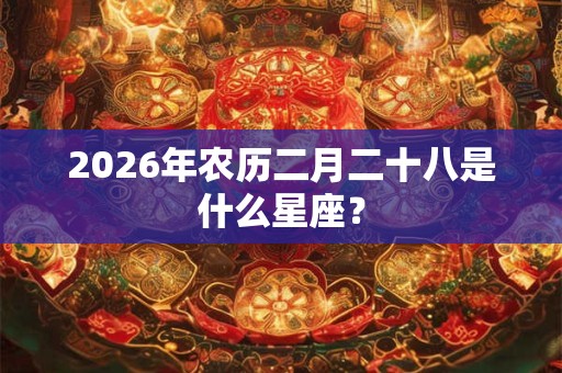 2026年农历二月二十八是什么星座？