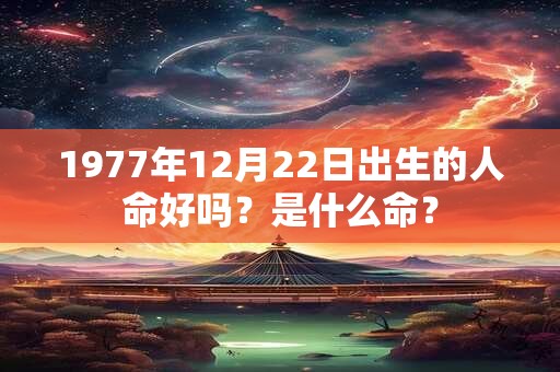 1977年12月22日出生的人命好吗?是什么命? 1977年12月22日出生的人命好吗?是什么命?