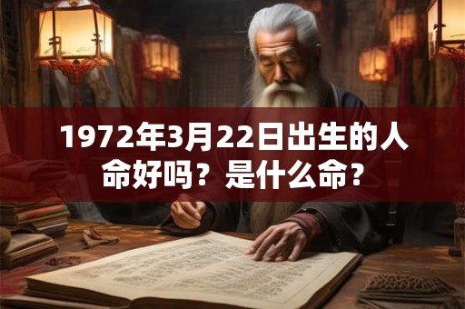 1972年3月22日出生的人命好吗？是什么命？