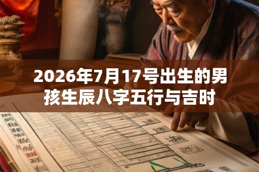 2026年7月17号出生的男孩生辰八字五行与吉时 2026年7月17号出生的男孩生辰八字五行与吉时
