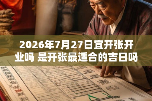 2026年7月27日宜开张开业吗 是开张最适合的吉日吗 2026年7月27日宜开张开业吗 是开张最适合的吉日吗
