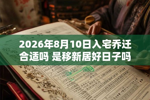 2026年8月10日入宅乔迁合适吗 是移新居好日子吗