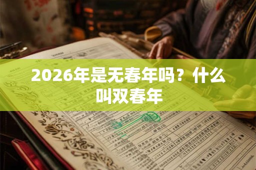 2026年是无春年吗?什么叫双春年 2026年是无春年吗?什么叫双春年