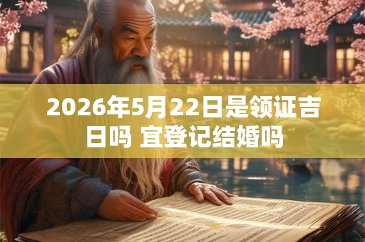 2026年5月22日是领证吉日吗 宜登记结婚吗 2026年5月22日是领证吉日吗 宜登记结婚吗